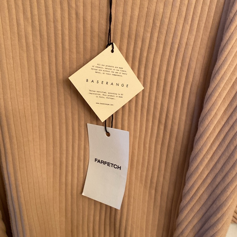 RSL Ribbed Short Sleeve Belted Top — Tan - Picture 3 of 8
